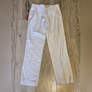 NWT Studio 10 White Flat-front Dress Straight Leg Pants W28 L30